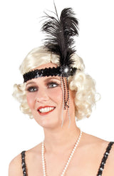 Boland - 1920s Flapper Headband (Black) - Women - Fancy Dress Central
