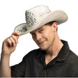 Boland - Crystal Cowboy Hat (Beige) - Adult - Fancy Dress Central