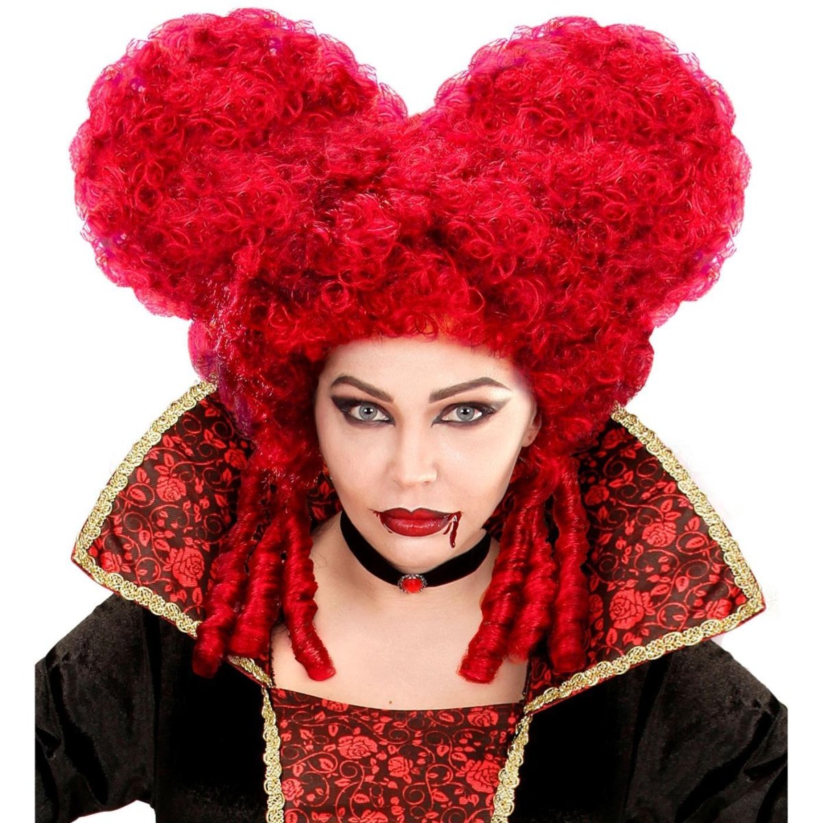 Widmann - Baroque Wig (Red) - Women - Fancy Dress Central