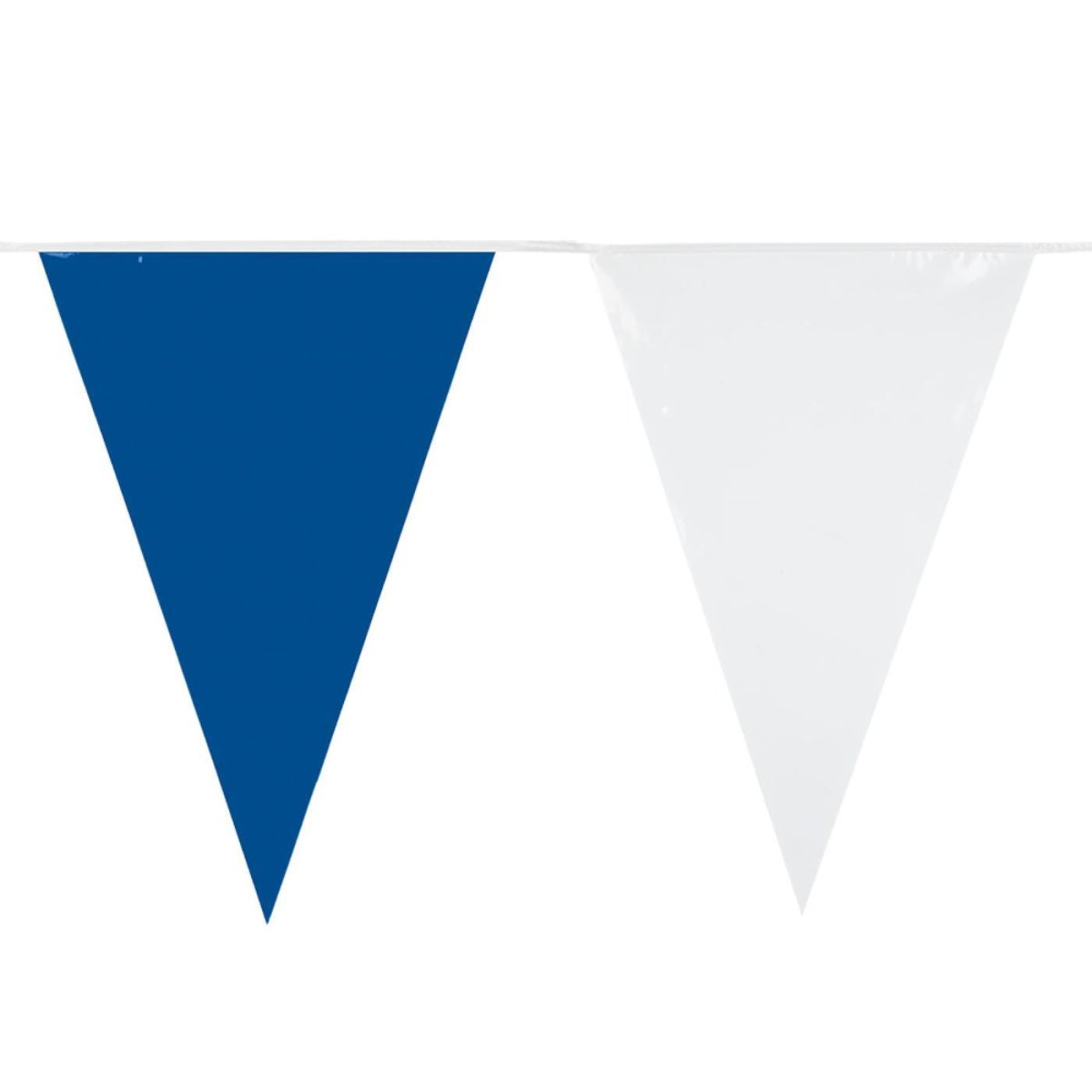 Boland - 10m Coloured Triangular Bunting (Blue/White) - Fancy Dress Central