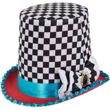 Rubies Masquerade Co. (UK) Ltd - Stovepipe Mad Hatter Chequered Hat - Adult - Fancy Dress Central