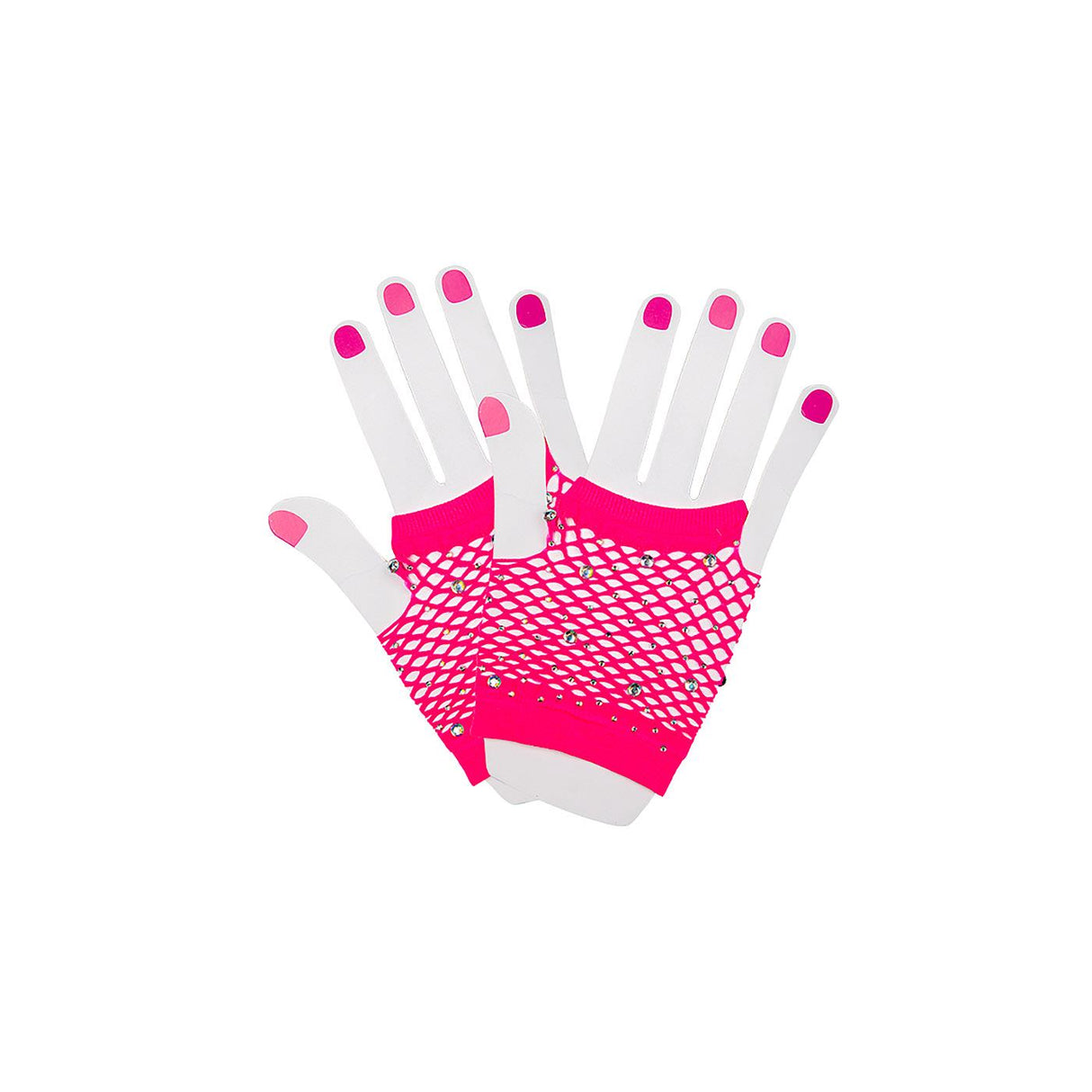 Wicked Costumes - 80s Net Gloves with Diamantes - Women