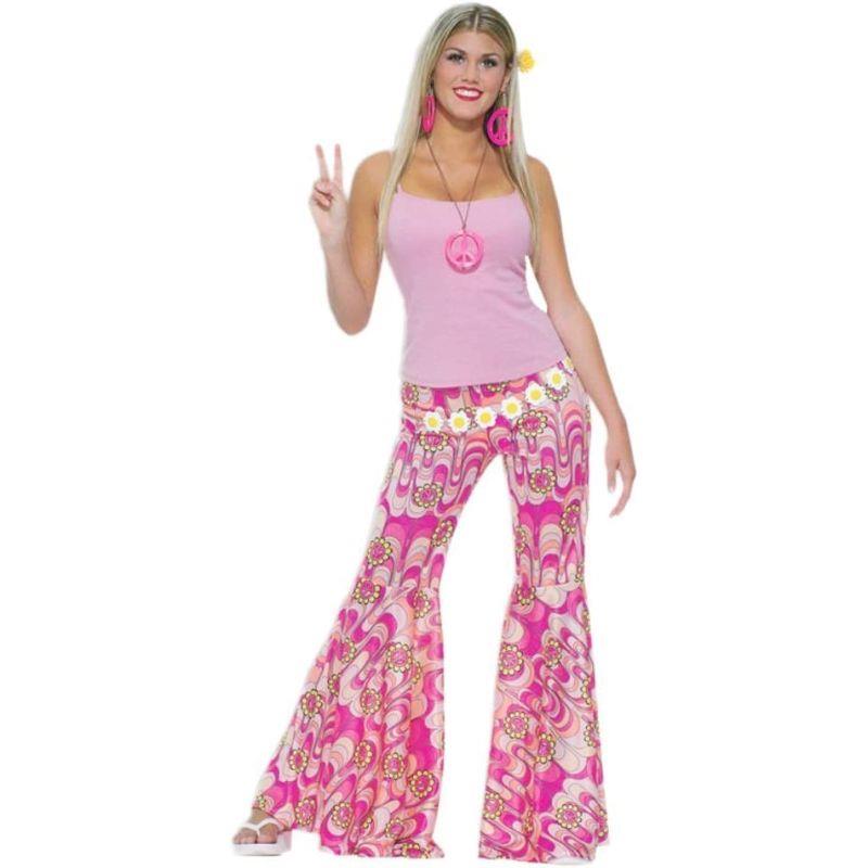 Flower Power Bell Bottom Trousers - Women
