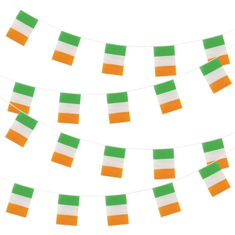 Wicked Costumes - 10m World Country Flag Rectangle Bunting (Ireland) - Fancy Dress Central