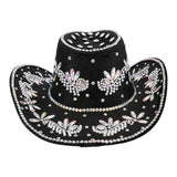 Boland - Crystal Cowboy Hat (Black) - Adult - Fancy Dress Central