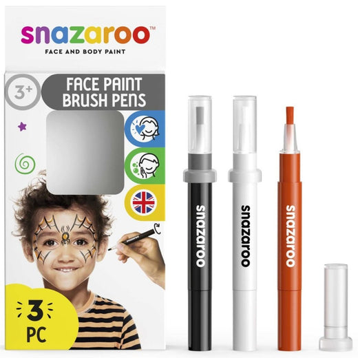 Colart - Face Paint Brush Pens (3 Pack) - Halloween - Fancy Dress Central