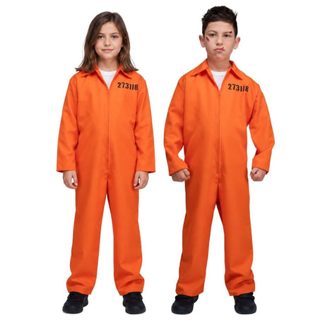 Wicked Costumes - Orange Convict Costume - Child - Fancy Dress Central