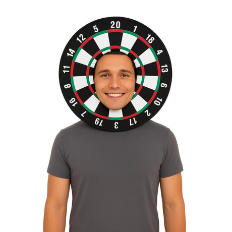Henbrandt - Novelty Dartboard Head - Adult - Fancy Dress Central