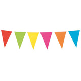Boland - 10m Coloured Triangular Bunting (Multicoloured) - Fancy Dress Central
