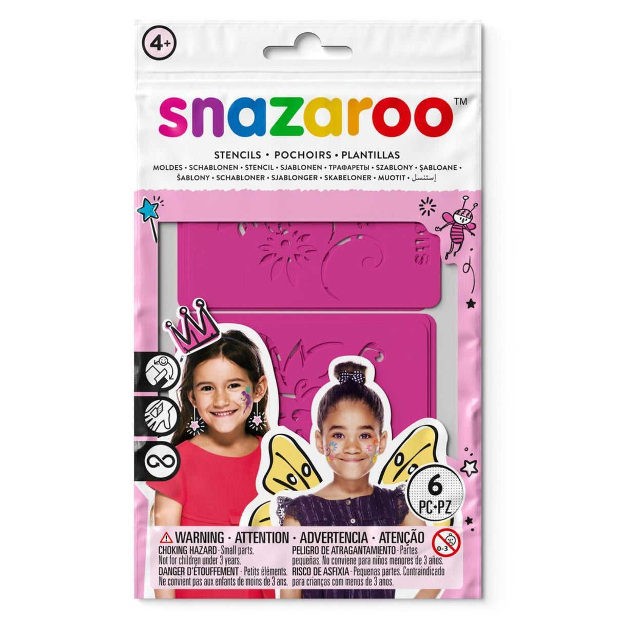 Face Paint Stencil Set (6 Pack) - Fantasy