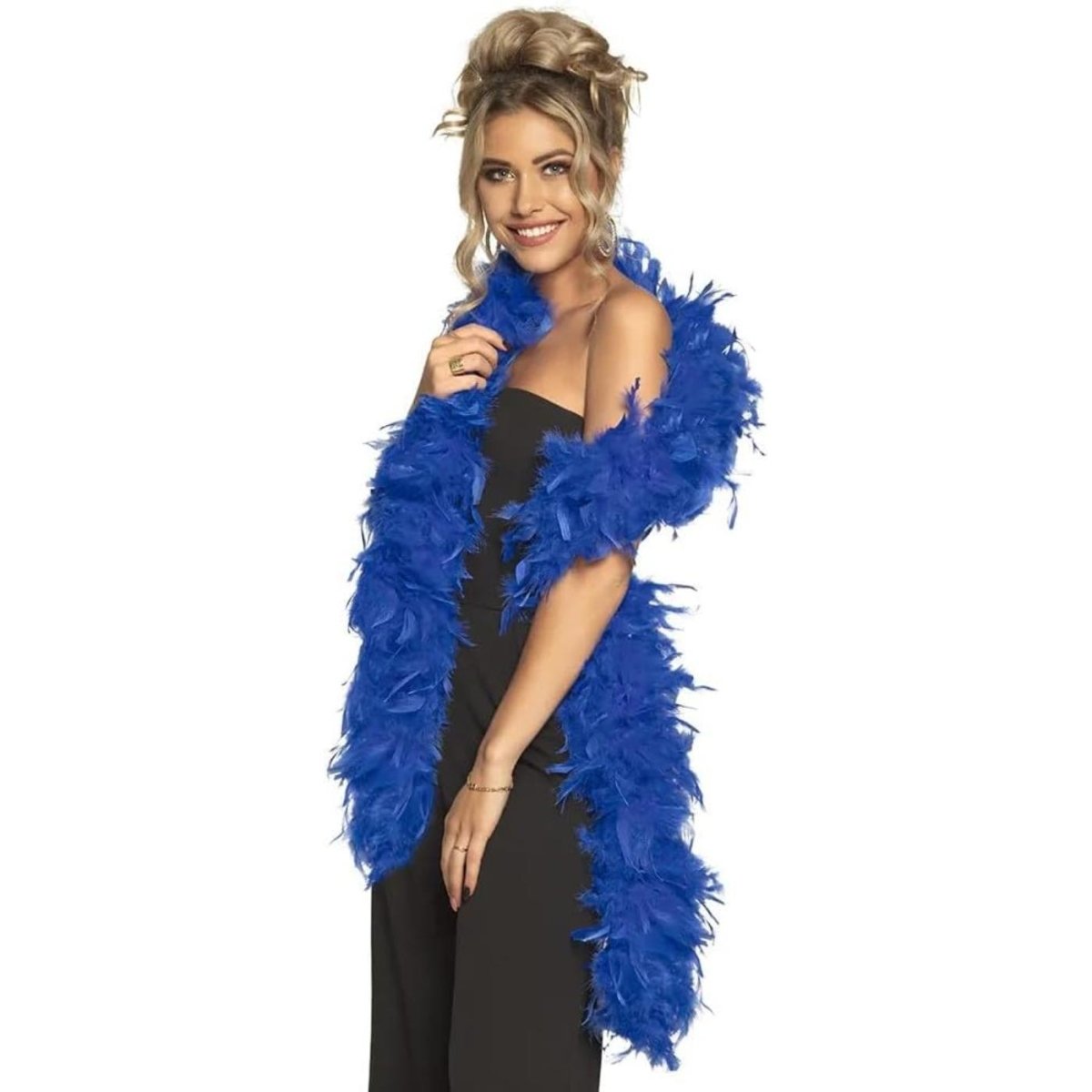 Boland - Feather Boa 80g (Blue) - Adult - Fancy Dress Central