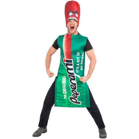 Smiffys - Peperami Animal Break Out Costume - Adult - Fancy Dress Central