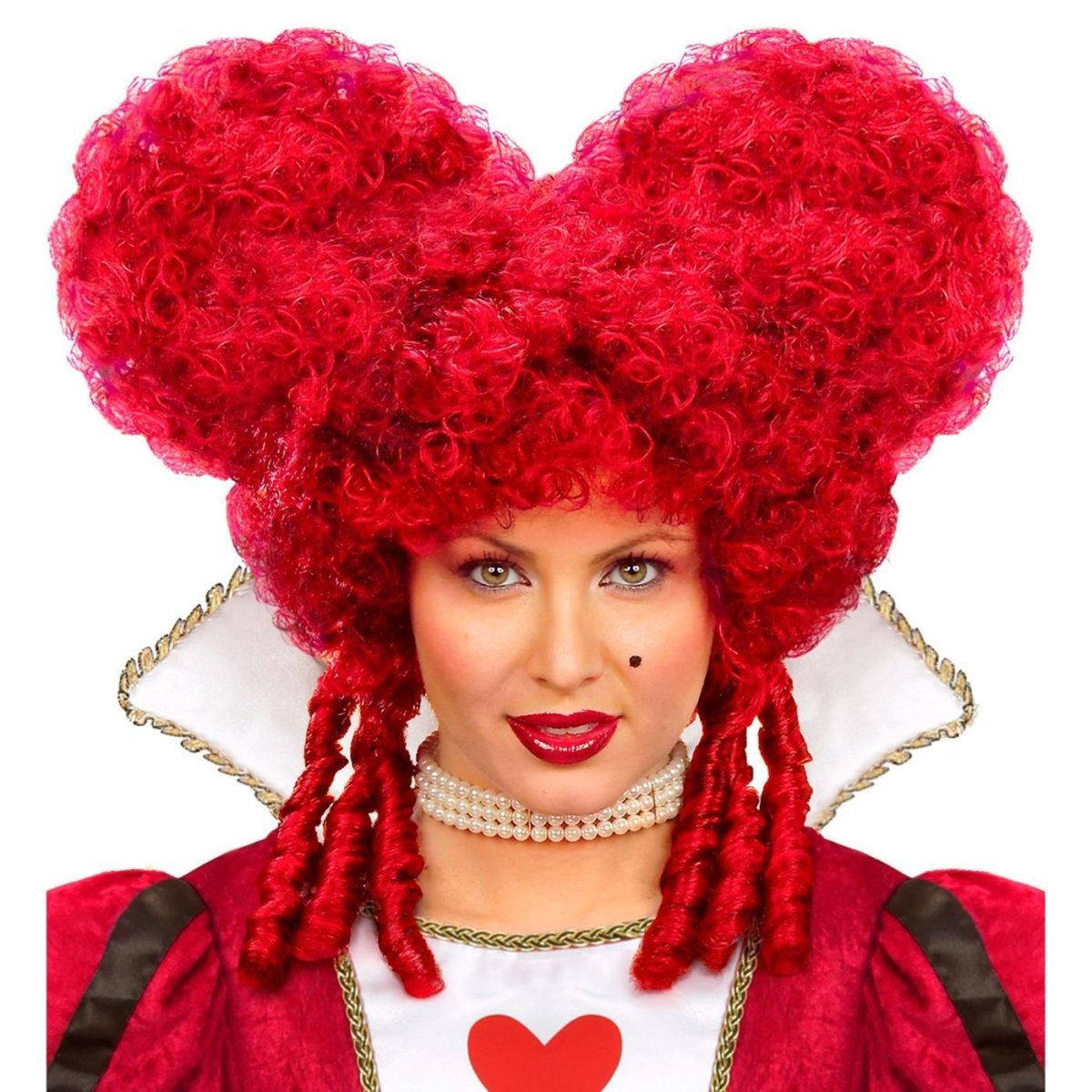 Widmann - Baroque Wig (Red) - Women - Fancy Dress Central