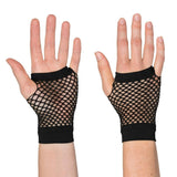 Boland - Short Mesh Fingerless Gloves (Black) - Adult - Fancy Dress Central