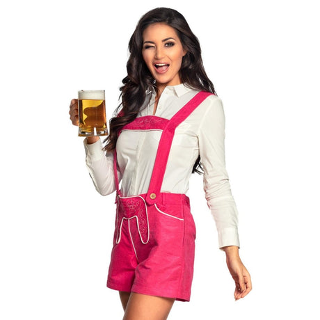 Fancy Dress Central - Lederhosen (Pink) - Women - Fancy Dress Central