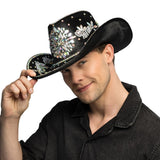 Boland - Crystal Cowboy Hat (Black) - Adult - Fancy Dress Central
