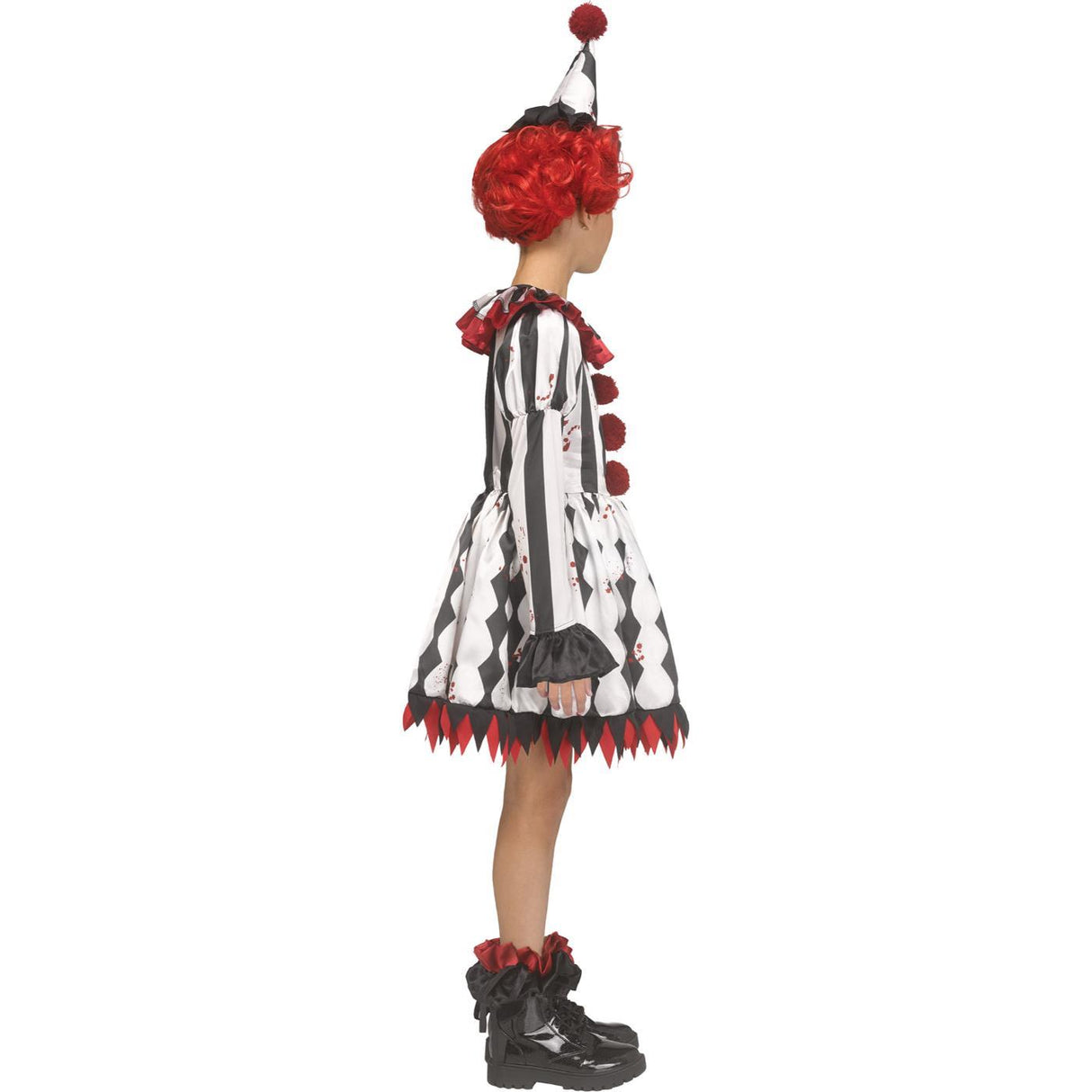 Harlequin Ghost Face Costume - Girls