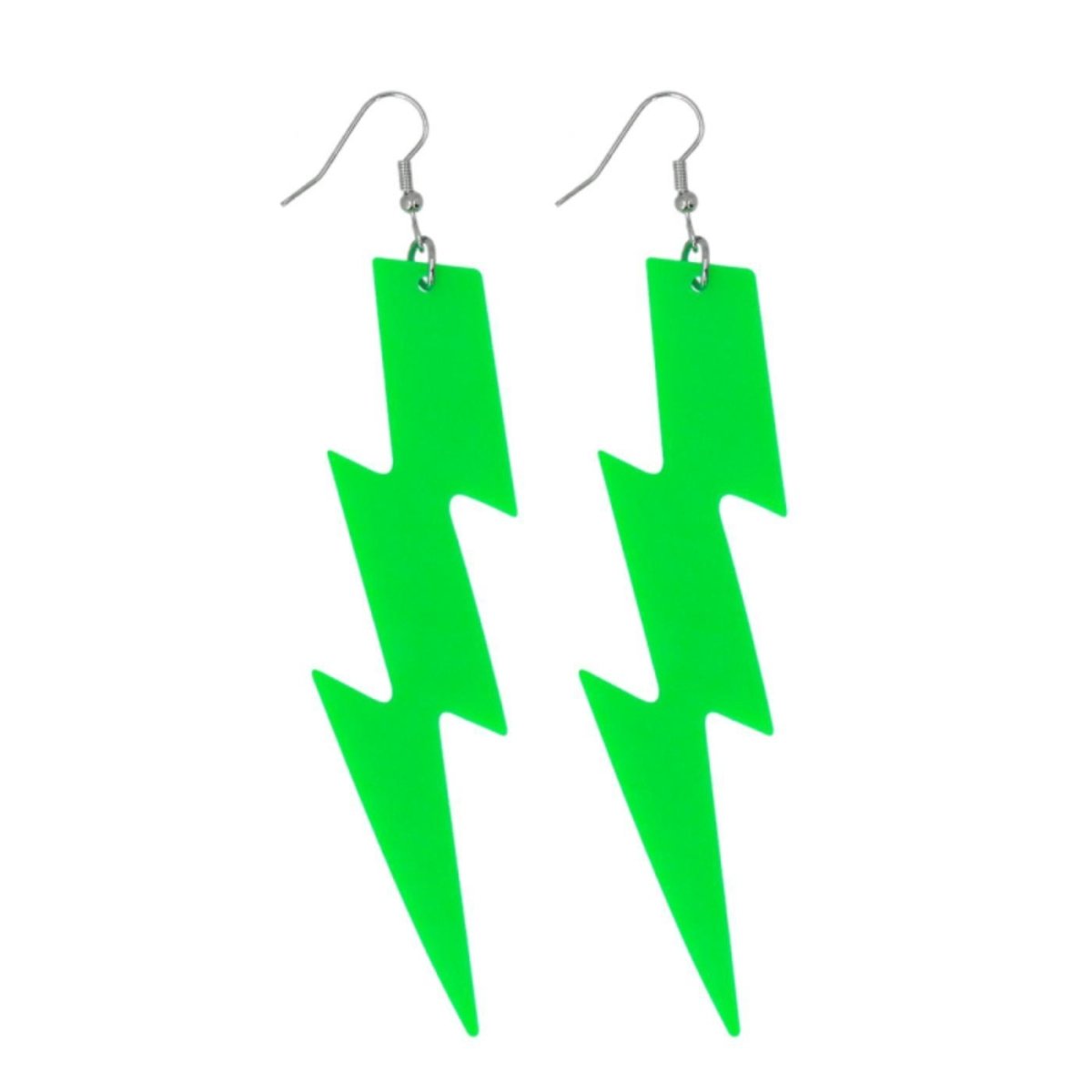 Boland - Lightning Flash Earrings (Green) - Women - Fancy Dress Central