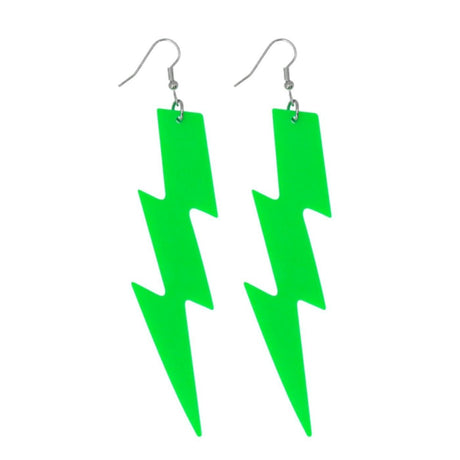 Boland - Lightning Flash Earrings (Green) - Women - Fancy Dress Central