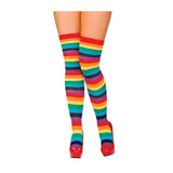 Wicked Costumes Ltd - Rainbow Stripe Thigh High Stockings - Women - Fancy Dress Central