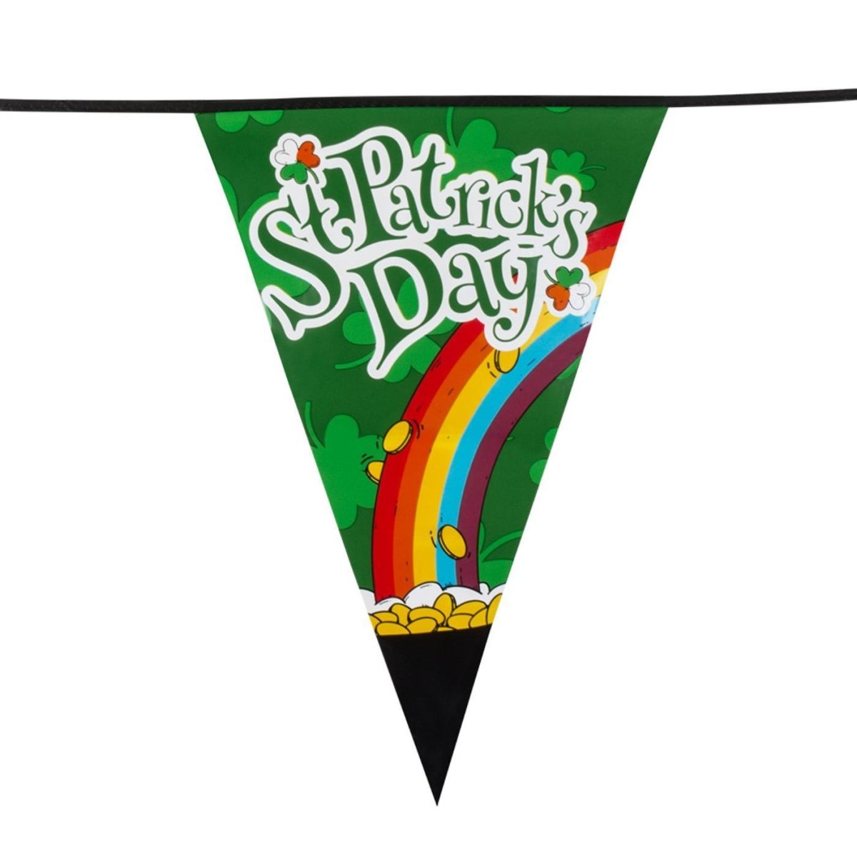 Boland - 8m Giant St Patricks Day Triangular Bunting - Fancy Dress Central