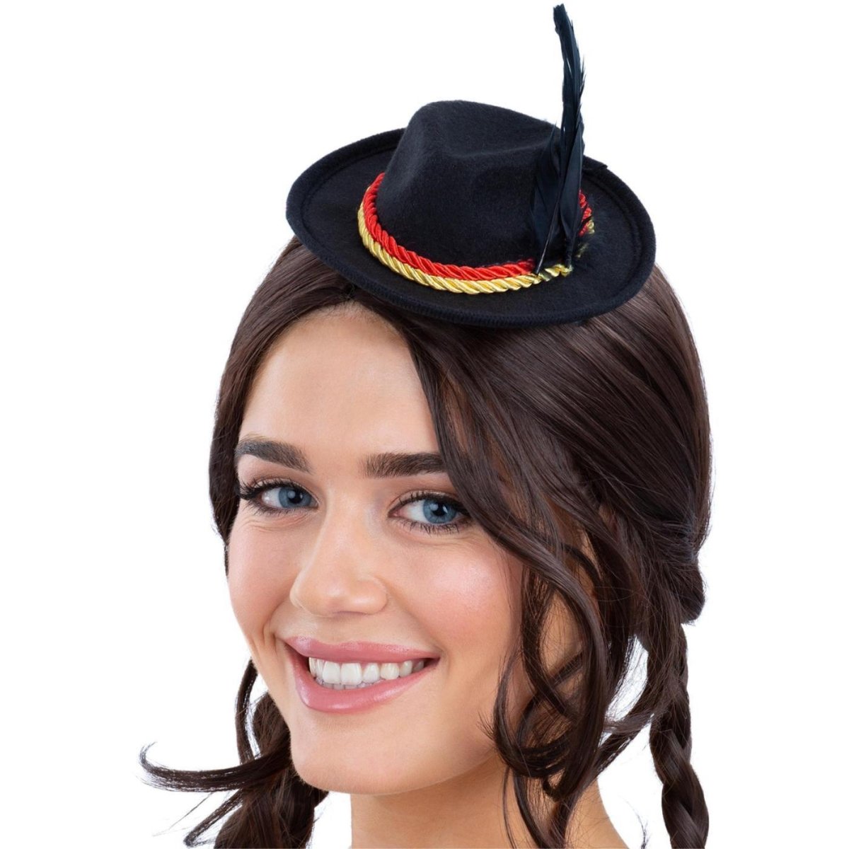 Smiffys - Mini Bavarian Hat on a Headband (Black) - Women - Fancy Dress Central