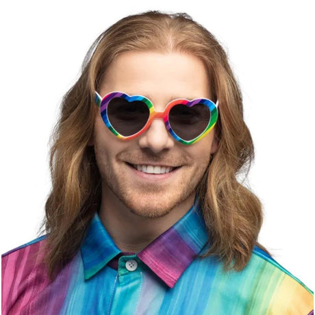 Boland - Rainbow Heart Party Glasses - Adult - Fancy Dress Central