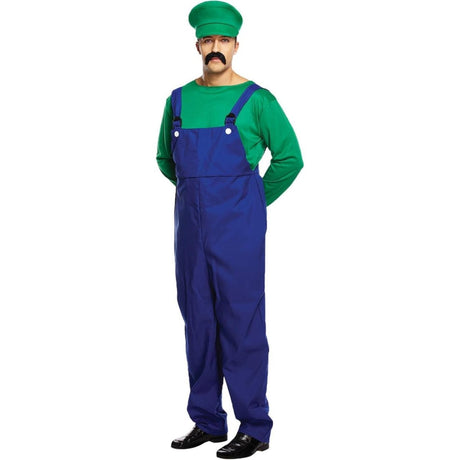 Henbrandt - Super Workman Costume (Green) - Men - Fancy Dress Central