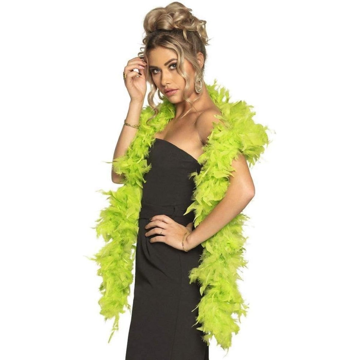 Boland - Feather Boa 80g (Green) - Adult - Fancy Dress Central
