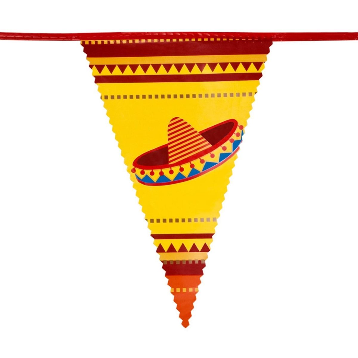 Boland - 6m Mexican Fiesta Triangular Bunting - Fancy Dress Central