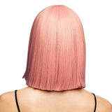 Fancy Dress Central - Bob Wig with Fringe (Pale Pink) - Adult - Fancy Dress Central