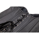 Faux Leather Corset (Black) - Women
