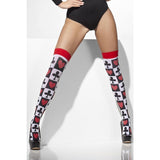 Smiffys - Poker Thigh High Stockings - Women - Fancy Dress Central