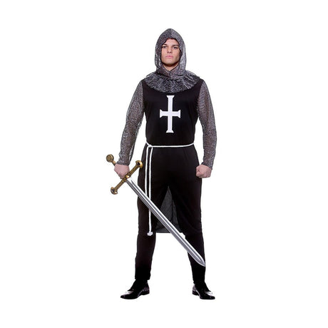 Wicked Costumes - Medieval Knight Costume (Black) - Men - Fancy Dress Central