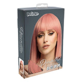 Fancy Dress Central - Bob Wig with Fringe (Pale Pink) - Adult - Fancy Dress Central