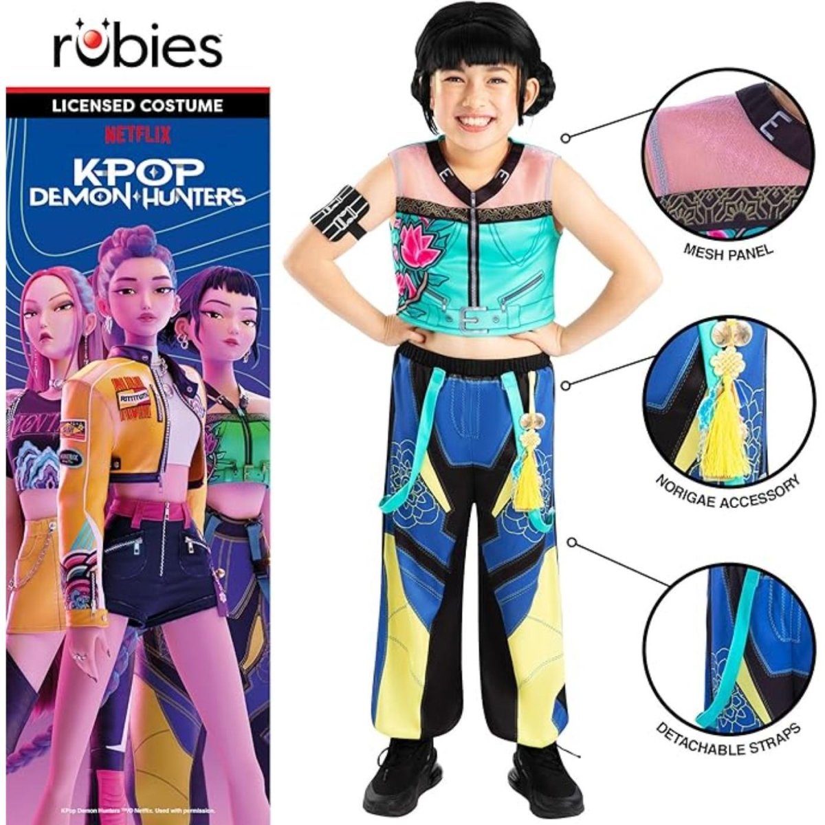 Rubies - Zoey Core Look K - Pop Demon Hunters Costume - Girls - Fancy Dress Central