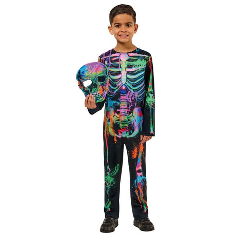 Rubies - Bonesky Graffiti Skeleton Costume - Child - Fancy Dress Central