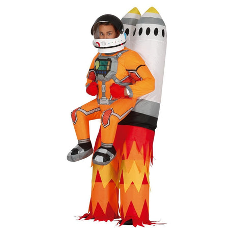 Fiestas Guirca - Inflatable Rocket with Astronaut Costume - Men - Fancy Dress Central