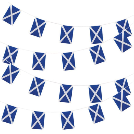Wicked Costumes - 10m World Country Flag Rectangle Bunting (Scotland) - Fancy Dress Central