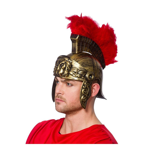 Wicked Costumes - Roman Helmet with Feathers - Adult - Fancy Dress Central