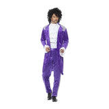 80s Purple Musician Costume - Men