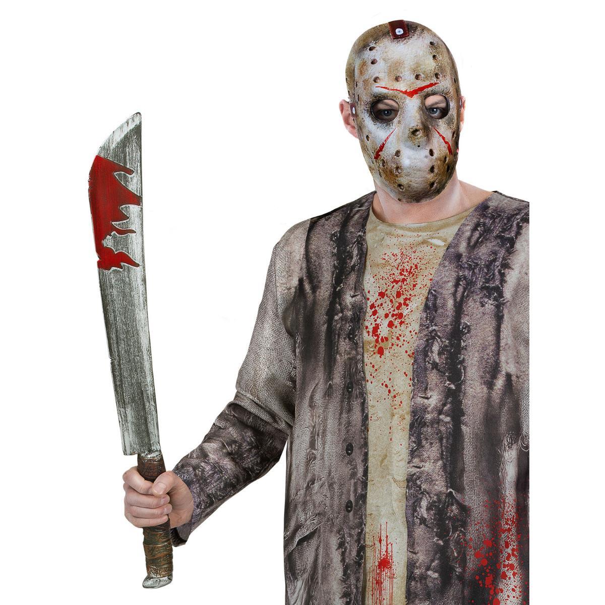 Friday The 13th Jason Voorhees Machete & Mask Kit - Adult