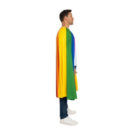 Rubies - Rainbow Cape (Long) - Adult - Fancy Dress Central