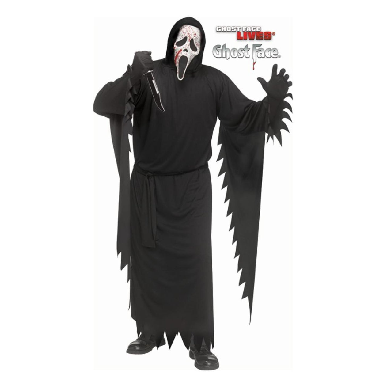 Ghost Face Blood Spatter Costume - Adult