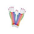 Wicked Costumes - Neon Rainbow Long Net Gloves - Adult - Fancy Dress Central
