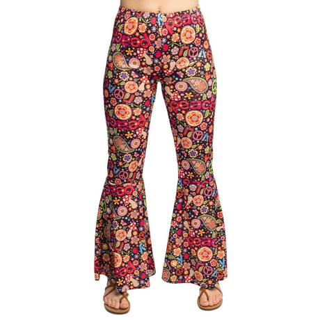 Boland - Flower Power Flare Trousers - Women - Fancy Dress Central