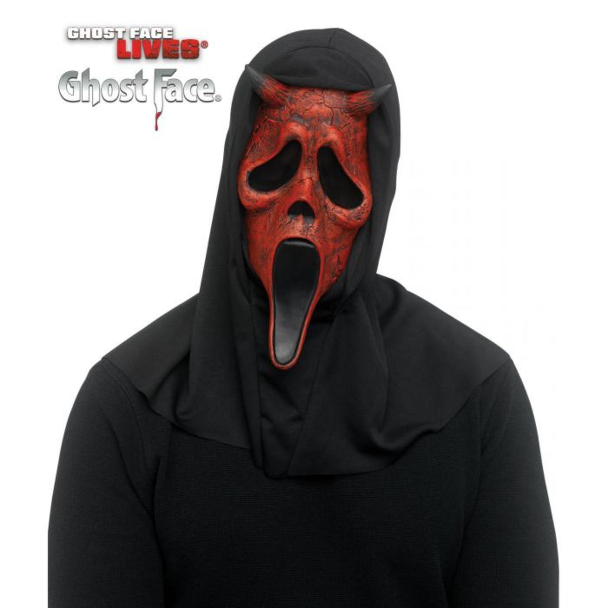 Ghost Face Aged Devil Face Mask - Adult