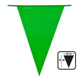 Boland - 10m Giant Coloured Triangular Bunting (Green) - Fancy Dress Central