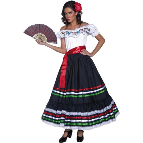 Smiffys - Authentic Western Senorita Costume - Women - Fancy Dress Central