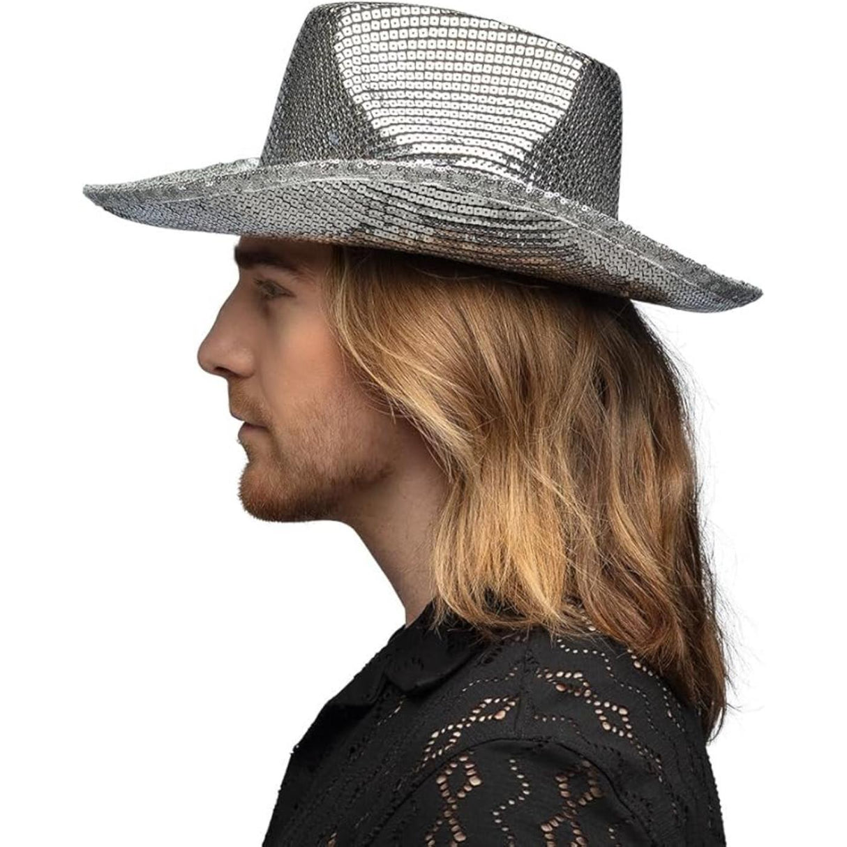 Groovy Cowboy Hat (Silver) - Adult